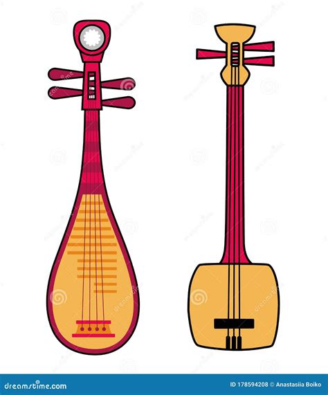 Japanese String Instrument Biwa Antique Heike Biwa Japanese Four