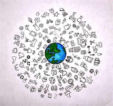 Planet Earth Doodles Behance