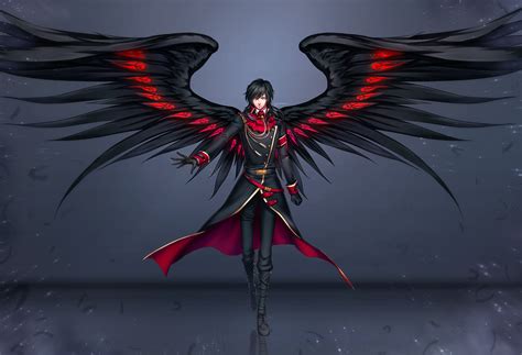 Commission Fallen Gabriel Anime Demon Boy Anime Fallen Angel