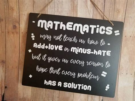 Mathematics Teacher T Chalkboard Style Sign Math Teacher Math