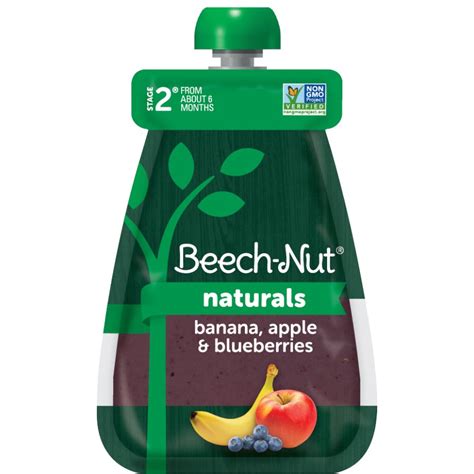 Heinz stage 2 pouch varieties are a convenient option to serve baby a nutritious and delicious meal! Beech-Nut Naturals Stage 2 Banana Apple & Blueberries Baby ...