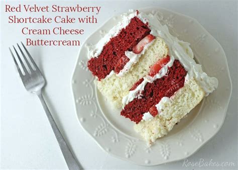 How to make rainbow buttercream for green velvet cake. Red Velvet Strawberry Shortcake Cake with Cream Cheese ...