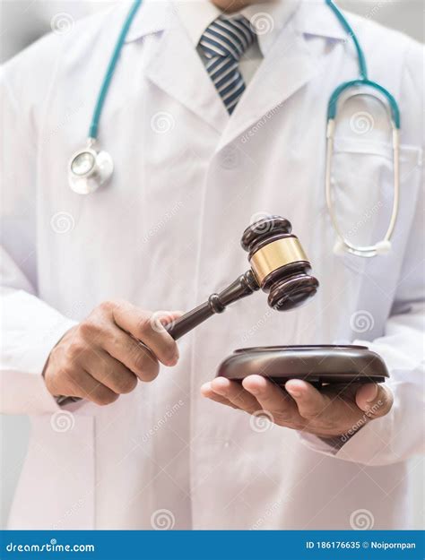 Forensic Medicine Investigation Or Malpractice Justice Concept With Judge Gavel And Medical