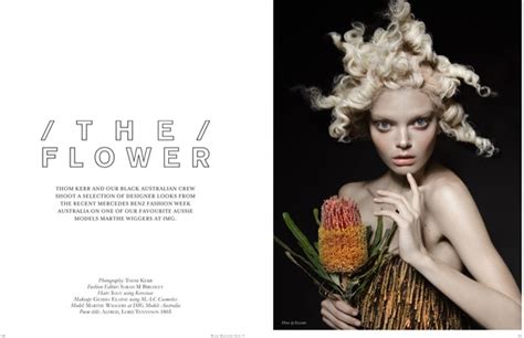 Marthe Wiggers Is The Flower In Thom Kerr Images For Black Magazine