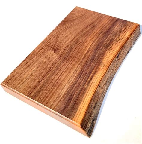 Live Edge Solid Elm Chopping Board Etsy
