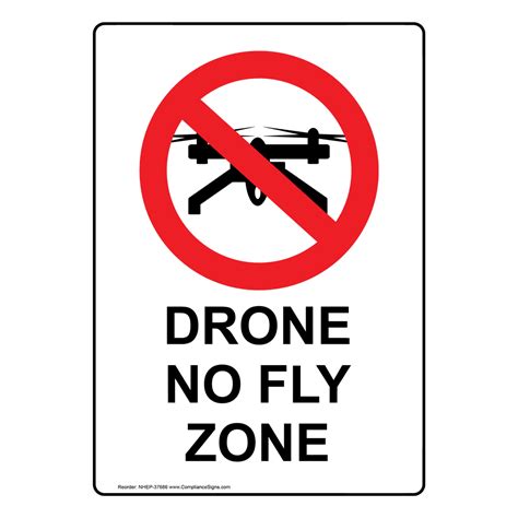 Drone No Fly Zone Sign With Symbol Nhe 37686
