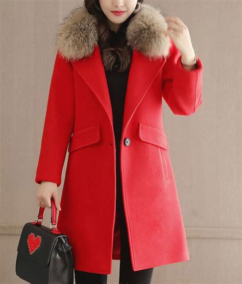 women s wool winter coat with fur collar jackets expert