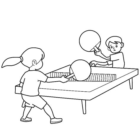 Disegni Da Colorare Giocare A Ping Pong Disegni Da Colorare Sport My