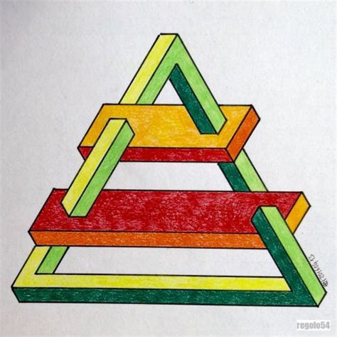 Regolo Impossible Geometric Art Optical Illusion Drawing