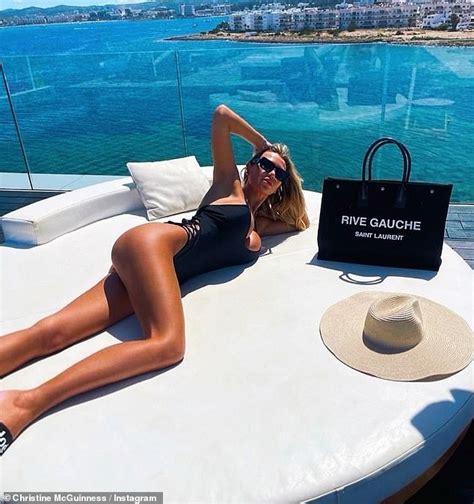 Christine Mcguinness Showcases Her Incredible Figure In Black Swimsuit