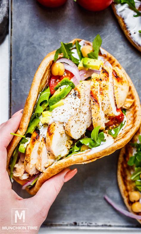 Easy Grilled Chicken Pita Recipe Munchkin Time