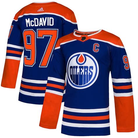 Adidas Connor Mcdavid Edmonton Oilers Royal Alternate Authentic Player