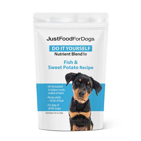 Justfoodfordogs Do It Yourself Fish And Sweet Potato Dog Food Nutrients