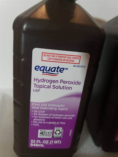 2 Pack Hydrogen Peroxide Total 34 Oz 1qt First Aid Etsy