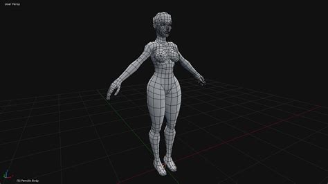 andrew chacon low poly female base mesh