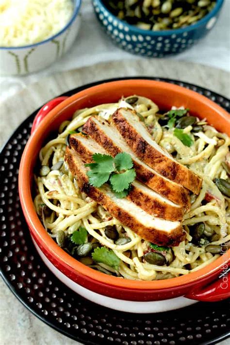 Creamy Avocado Pasta With Chili Lime Chicken Carlsbad Cravings