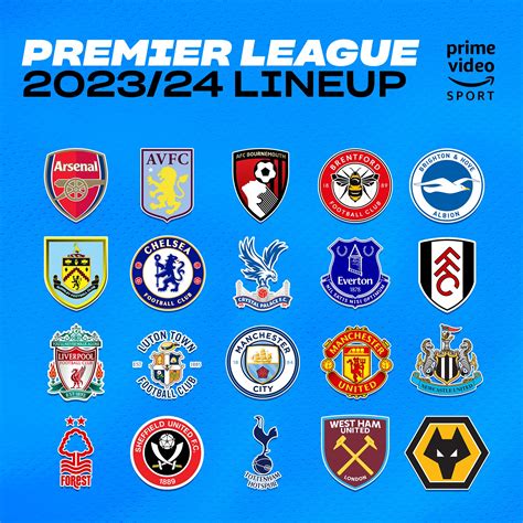 Amazon Prime Video Sport On Twitter The 202324 Premier League Lineup