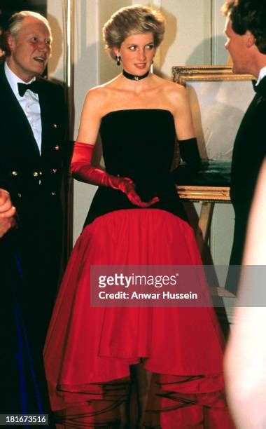 Princess Diana Red Dress Photos And Premium High Res Pictures Getty