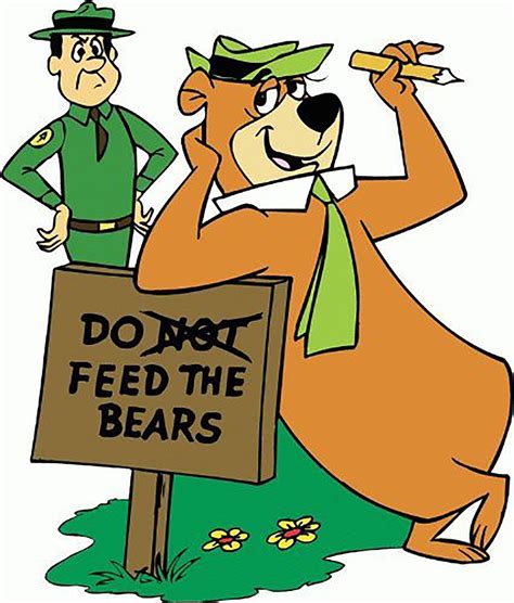 Yogi Bear Do Not Feed The Bears Iron On Transfer 8 Divine Bovinity