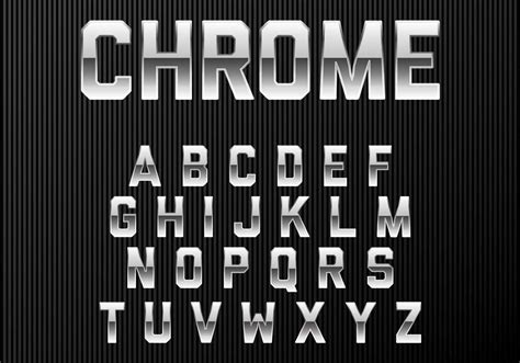 Chrome Alphabet Font 120001 Vector Art At Vecteezy