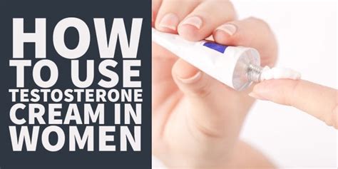How To Use Testosterone Cream For Women For Weight Loss