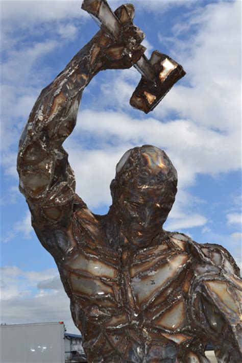 Metal Man Sculpture Sequim Daily Photo