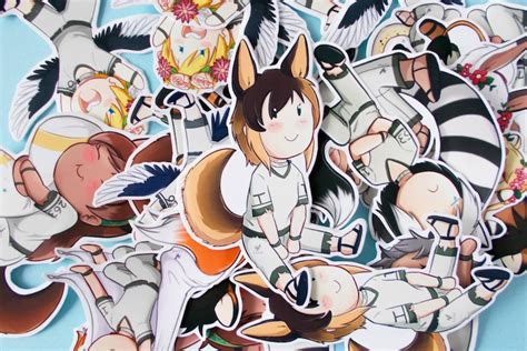 Therian Tail Sticker Set Kemonomimi Stickers Cute Chibi Stickers