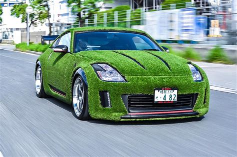 Grass Wrapped Nissan 350z Takes Going Green To A New Level Carbuzz