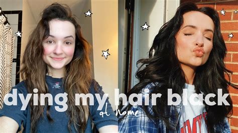 Dying My Hair Black At Home Youtube