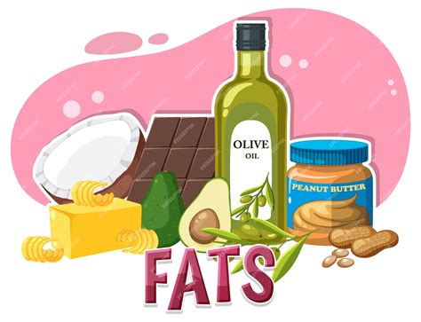 Premium Vector Variety Of Fat Foods