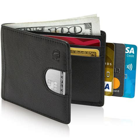 Access Denied Leather Slim Wallets For Men Rfid Mens Wallet With