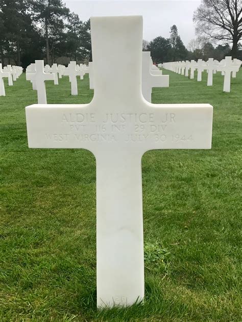 116th Infantry Regiment Roll Of Honor Pvt Aldie Justice Jr