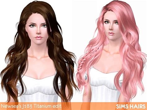 Newsea S J183 Titanium Hairstyle Retextured By Sims Hairs