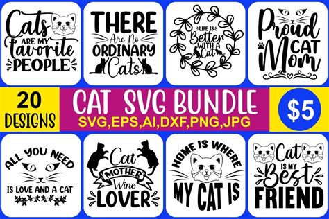 Cat Svg Bundle Vol1 Bundle · Creative Fabrica