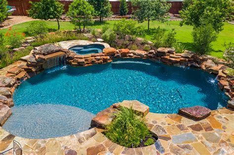 Natural Boulder Freeform With Grotto Spa And Weeping Wall Luxury