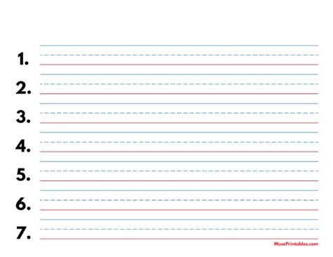 Red And Blue Lined Handwriting Paper Printable Printa