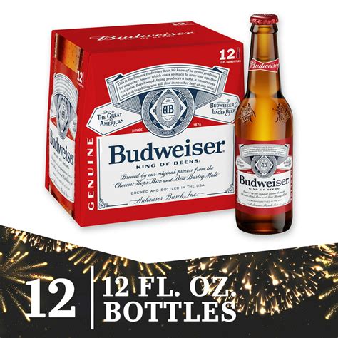 Budweiser Beer 12 Pack Beer 12 Fl Oz Bottles