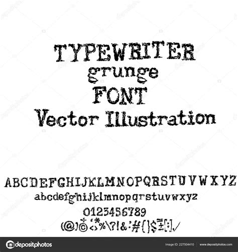 Old Typewriter Font Svg Otf Ttf Vintage Font Handwrit