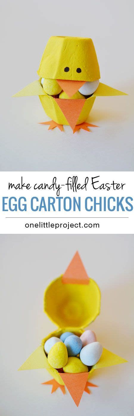Egg Carton Chicksfor Easter Spring Diy Spring Crafts Holiday