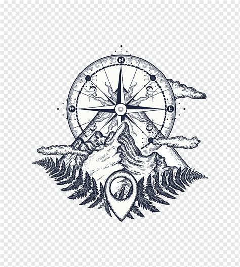 Compass And Map Tattoo Sketch Goimages All