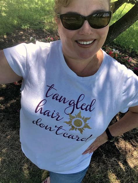 diy rapunzel tangled hair don t care shirt the farm girl gabs®