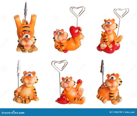 Happy Tiger Souvenir Isolated Text Box Stock Image Image Of