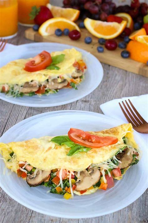 Vegetarian Omelet With Spinach Recipe Healthy Delicious