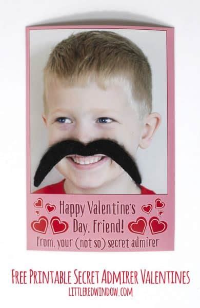Free Printable Secret Admirer Valentines Little Red Window
