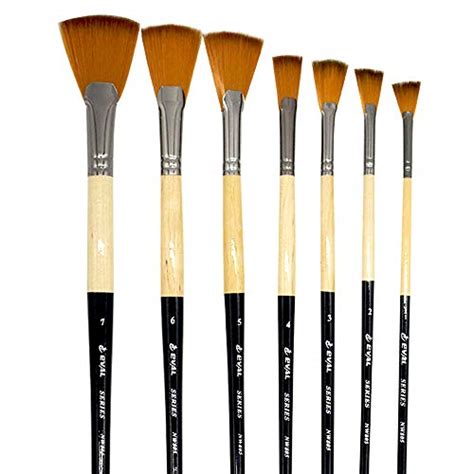 Eval 7pcsset Professional Artist Fan Paint Brushes Painting Brush Art