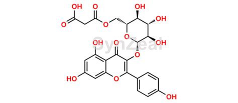 O is a flavonol glucoside. Kaempferol-3-O-(6-Malonyl-Glucoside) : SynZeal