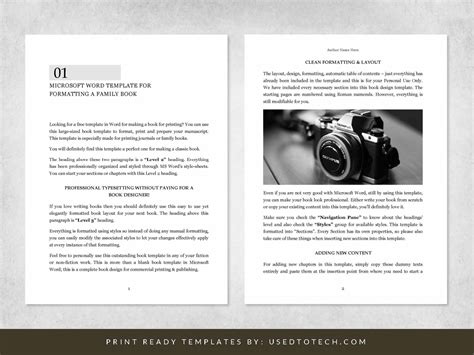 Microsoft Word Book Template In 75 X 10 For Print
