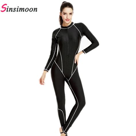 Women Sharkskin Sport Swimsuit Long Sleeve One Piece Bathing Suit