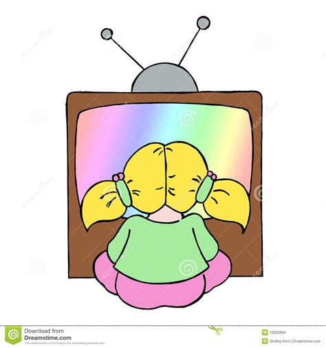Young Girl Watching Tv Stock Images Image 10302994