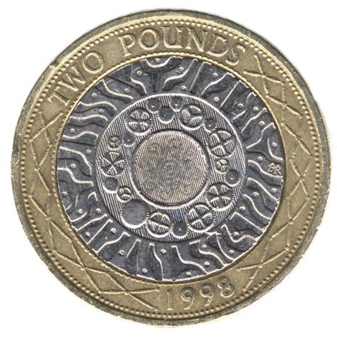 British Two Pound Coin Back Stock Image Image Of Metal Pennies 348495